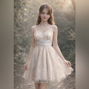 Masquerade Shimmer Tulle Party Dress‎ Fairycore Balletcore Formal Mini Sz XS